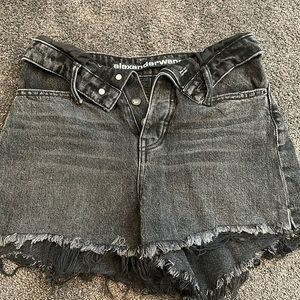 alexander wang denim shorts